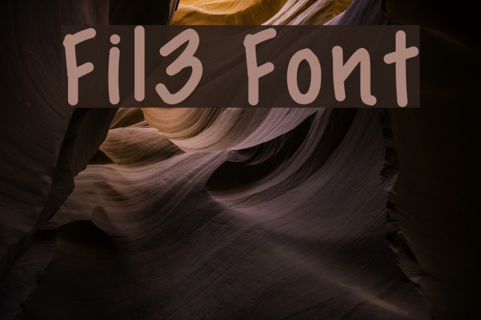 Fil3 Font examples