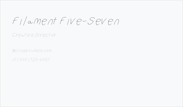 Filament Five-Seven Business Card