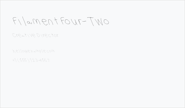 Filament Four-Two Business Card