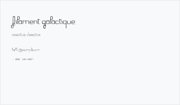 Filament Galactique Business Card