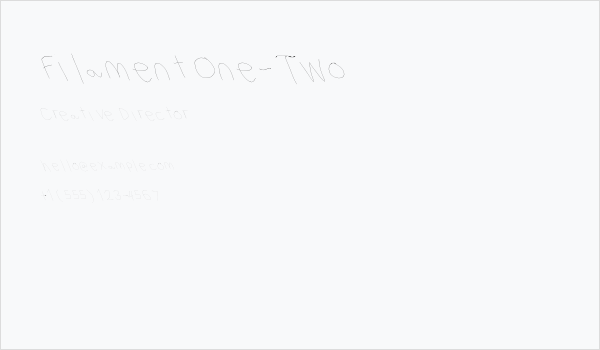 Filament One-Two Business Card