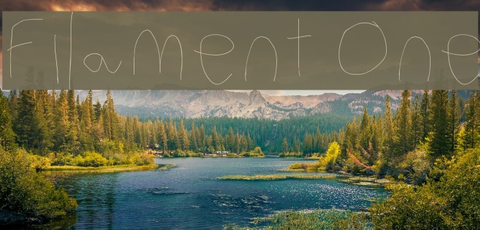 Filament One Font examples