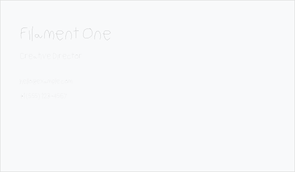 Filament One Business Card