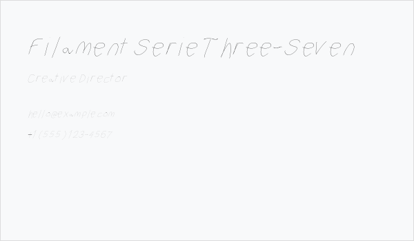 Filament Serie Three-Seven Business Card