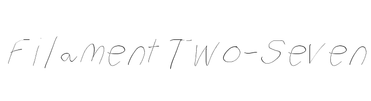 Filament Two-Seven Font