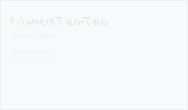 Filament Two-Two Business Card