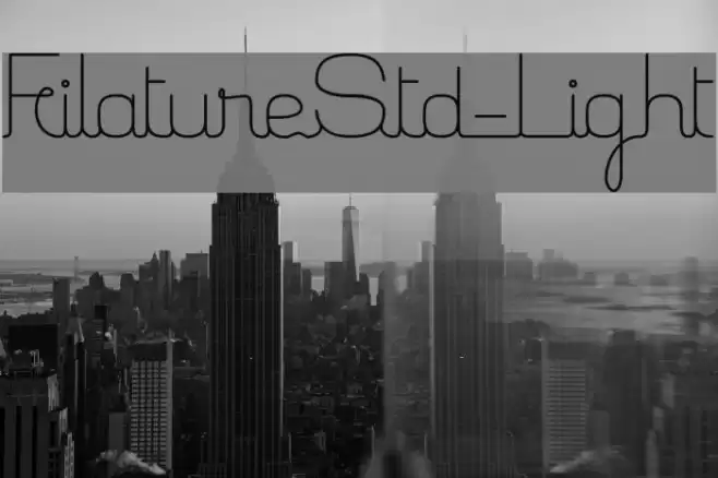 FilatureStd-Light Font examples