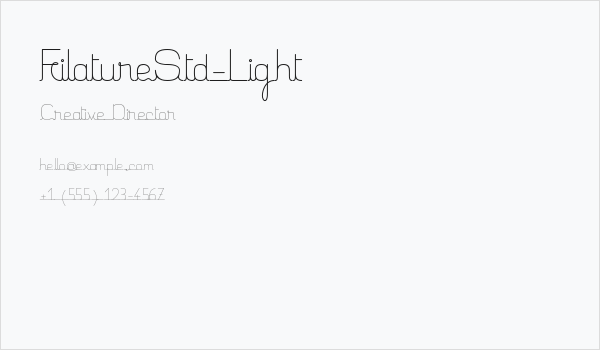 FilatureStd-Light Business Card