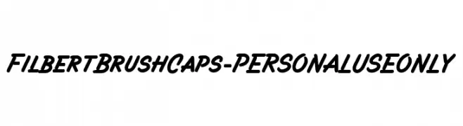 Filbert Brush Caps - PERSONAL USE ONLY  フリーフォントのダウンロード