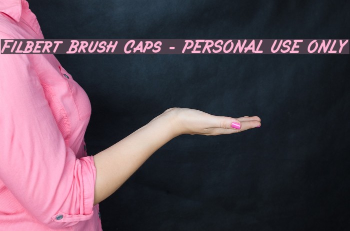 Filbert Brush Caps - PERSONAL USE ONLY Font examples