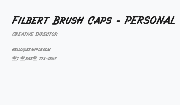Filbert Brush Caps - PERSONAL USE ONLY Business Card