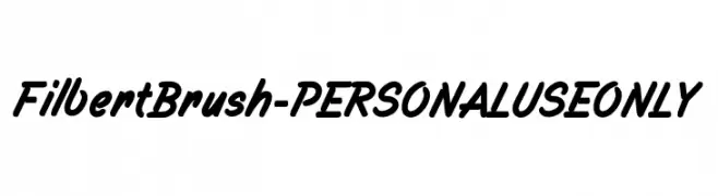 Filbert Brush - PERSONAL USE ONLY  フリーフォントのダウンロード