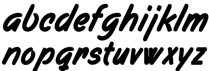 Filbert Brush - PERSONAL USE ONLY Font LOWERCASE