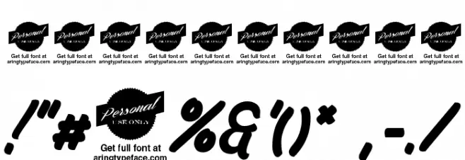 Filbert Color Personal Use Font OTHER CHARS