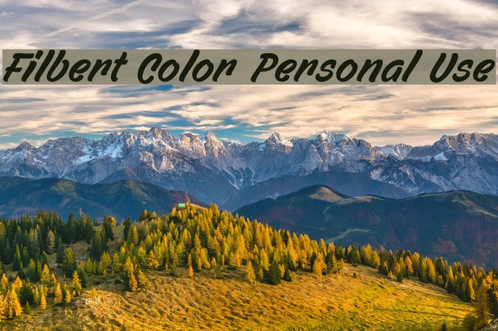 Filbert Color Personal Use Font examples