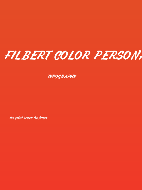 Filbert Color Personal Use Poster