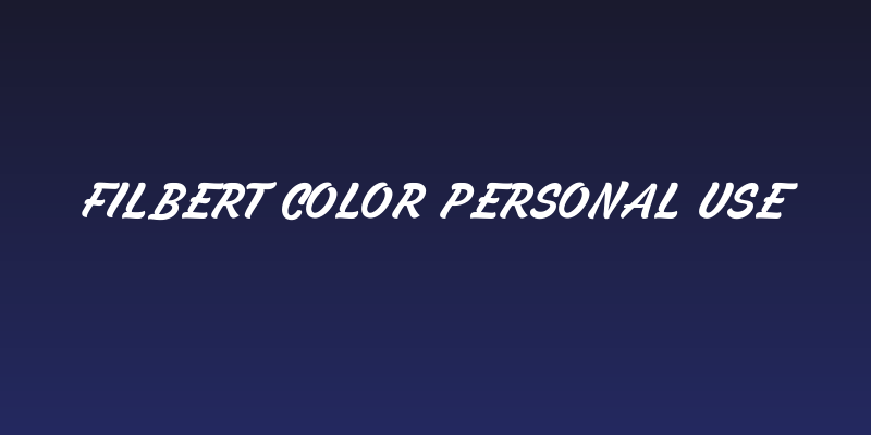 Filbert Color Personal Use Social Header