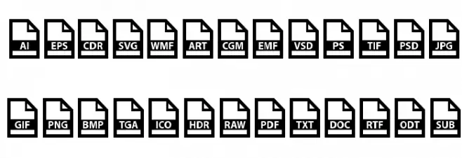 File Types 字体 大写