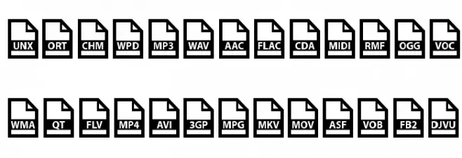 File Types خط أحرف صغيرة