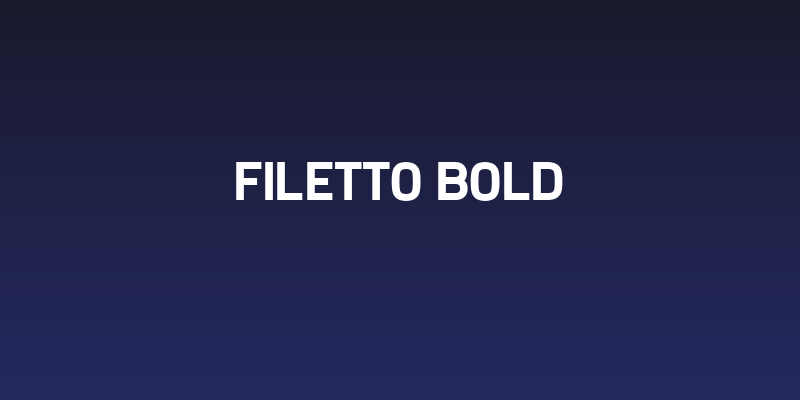 Filetto Bold Social Header