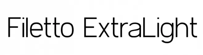 Filetto ExtraLight  baixar fontes gratis