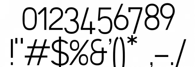 Filetto ExtraLight Font OTHER CHARS