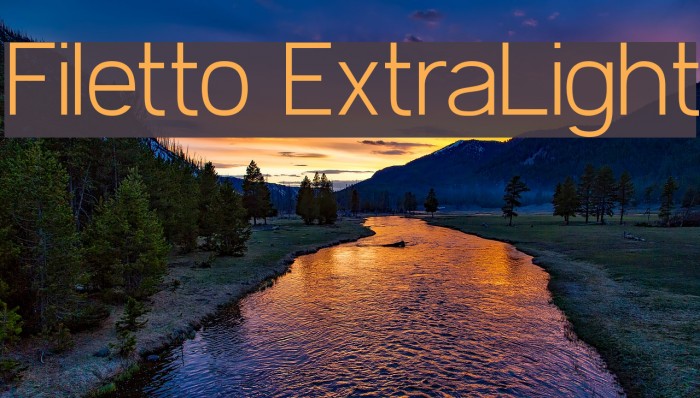 Filetto ExtraLight Font examples