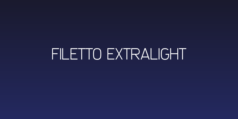Filetto ExtraLight Social Header