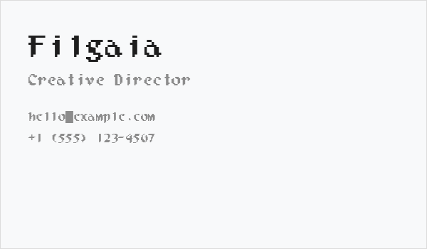 Filgaia Business Card