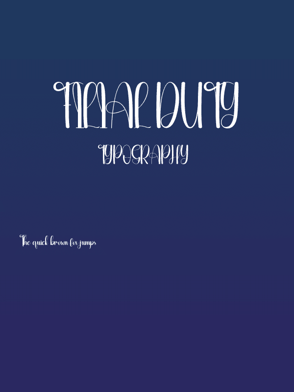 Filial Duty Poster