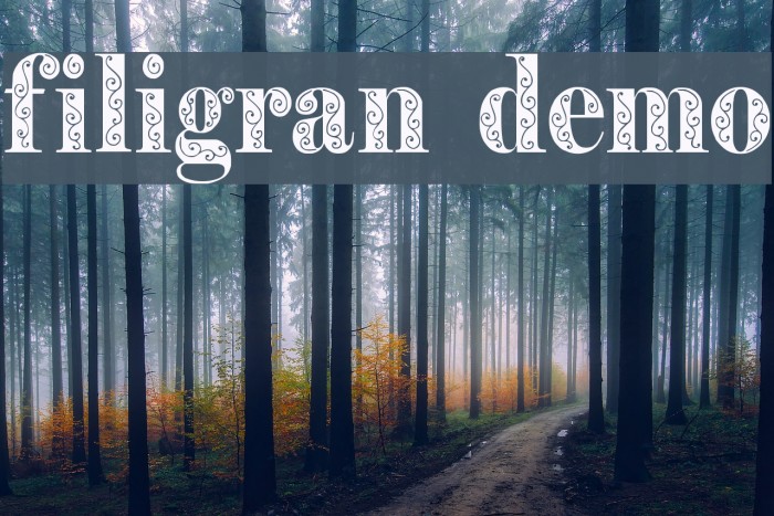Filigran Demo Шрифта examples