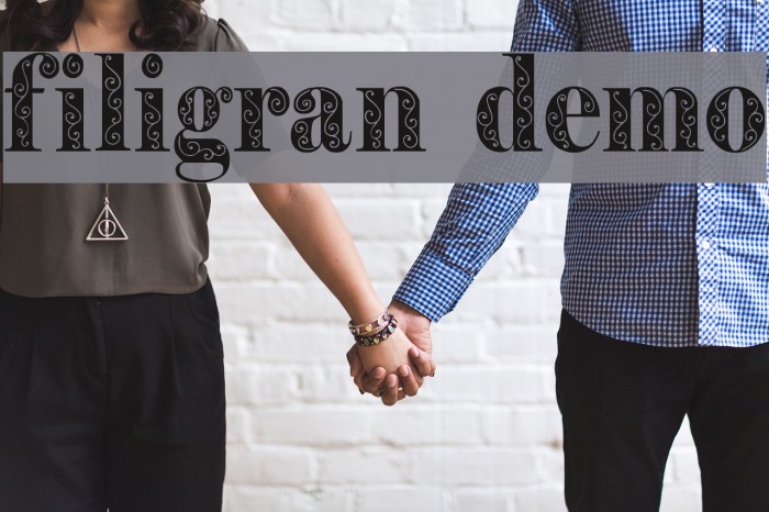 Filigran Demo Шрифта examples