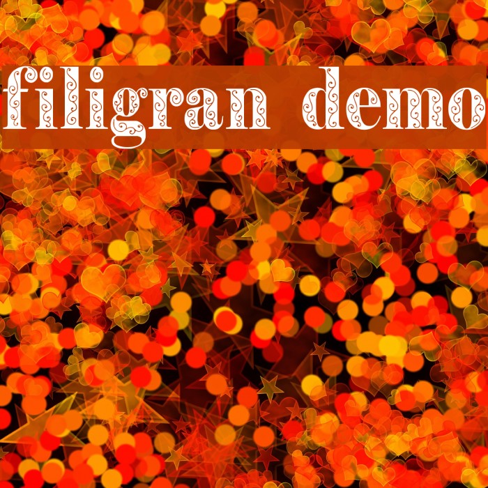 Filigran Demo Шрифта examples