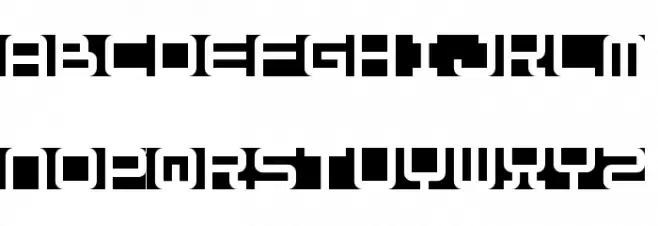 Fill In The Gaps Regular Schriftart Groß