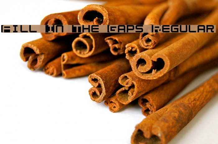 Fill In The Gaps Regular Font examples