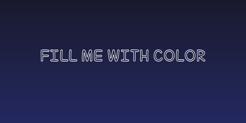 Fill Me With Color Social Header