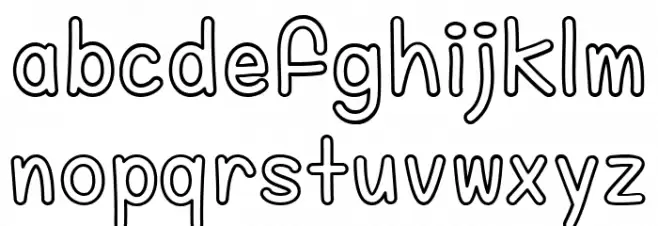 Fill Me With Color Schriftart Kleinbuchstaben