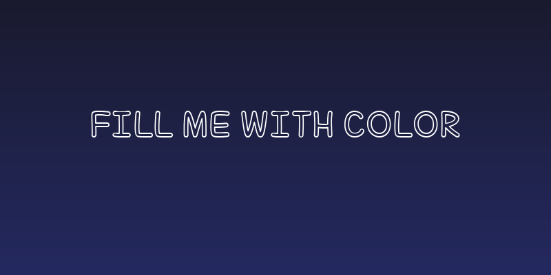 Fill Me With Color Social Header