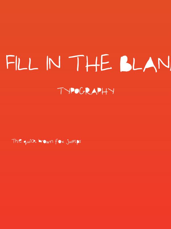 Fill in the blanks Poster