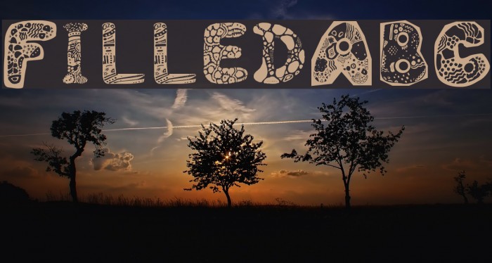 FilledABC Font examples