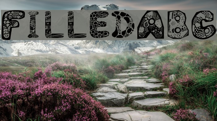 FilledABC Font examples