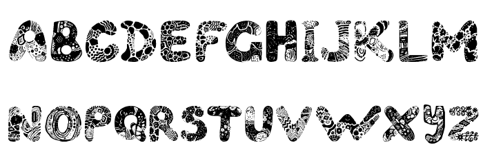 FilledABC Font LOWERCASE