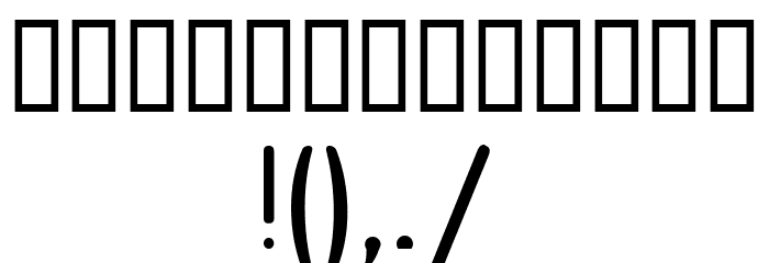 Filler Font OTHER CHARS