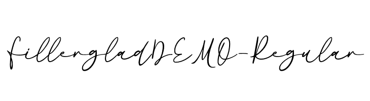 Fillerglad DEMO-Regular  Free Fonts Download