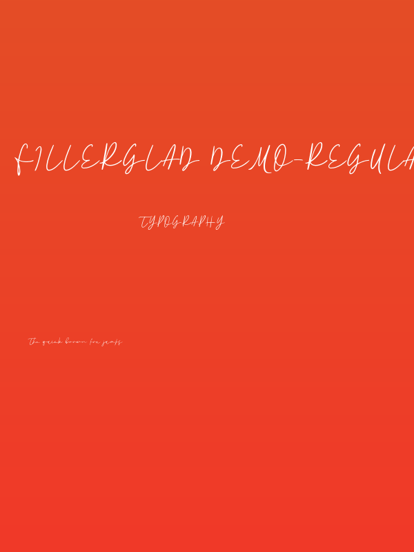 Fillerglad DEMO-Regular Poster
