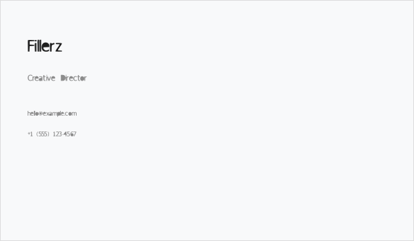 Fillerz Business Card