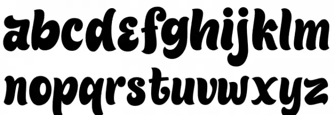 Fillguy Font LOWERCASE