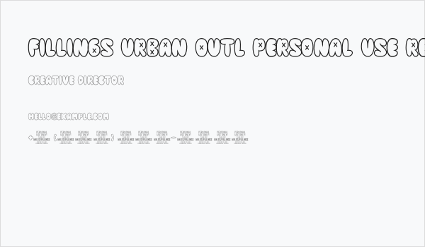 Fillings Urban Outl PERSONAL USE Regular Business Card