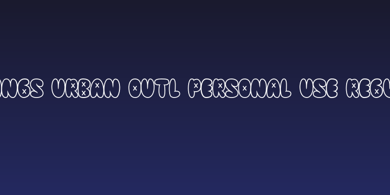 Fillings Urban Outl PERSONAL USE Regular Social Header