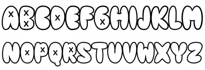 Fillings Urban Outl PERSONAL USE Regular Schriftart Kleinbuchstaben